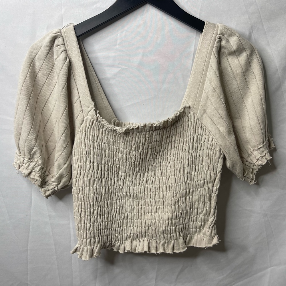 Cream crop top new with tags